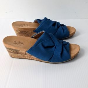 Life Stride Soft System Blue Wedges - Sz. 9.5